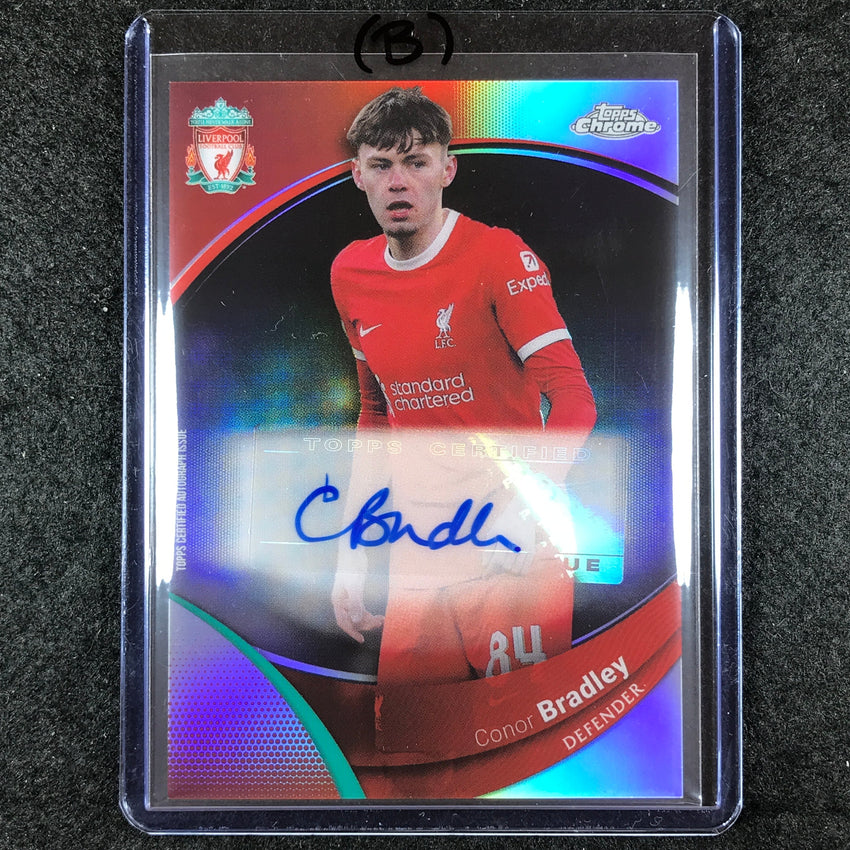2023-24 Topps Chrome Liverpool CONOR BRADLEY Base Auto Refractor #CB (B)