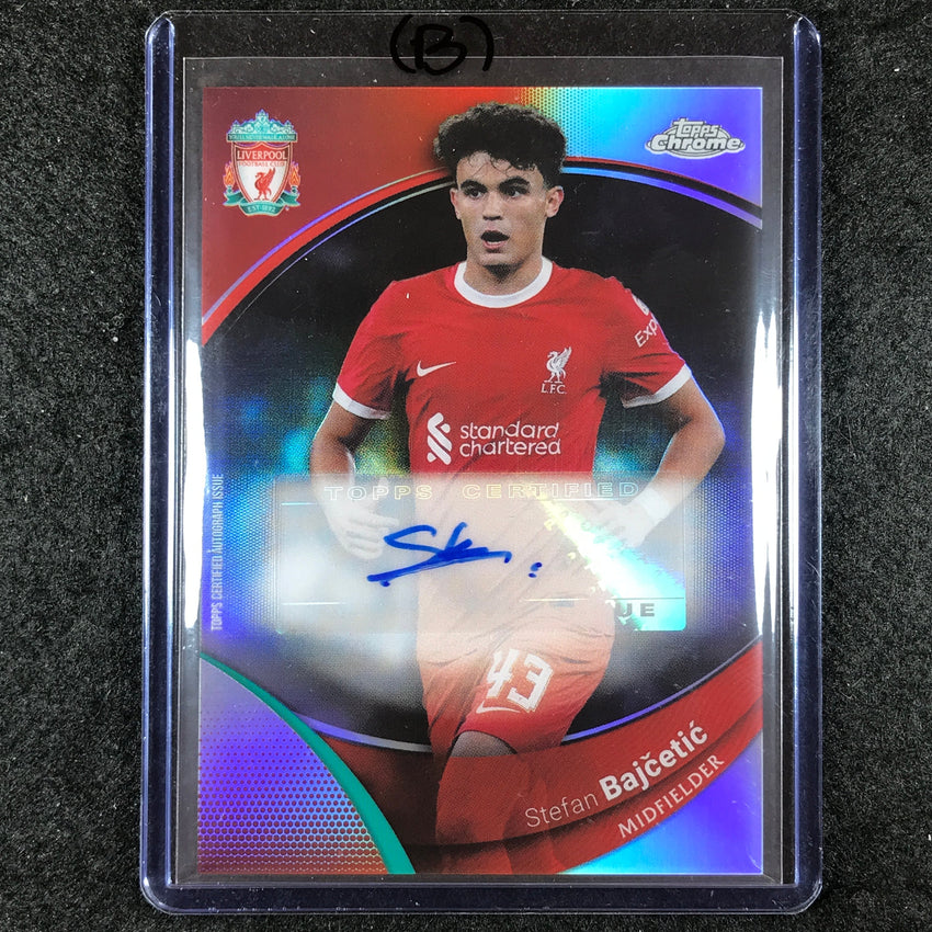2023-24 Topps Chrome Liverpool STEFAN BAJCETIC Base Auto Refractor #SB (B)