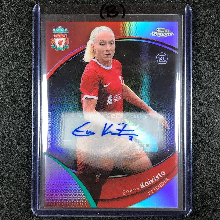 2023-24 Topps Chrome Liverpool EMMA KOIVISTO Base Rookie Auto Refractor #EK (B)