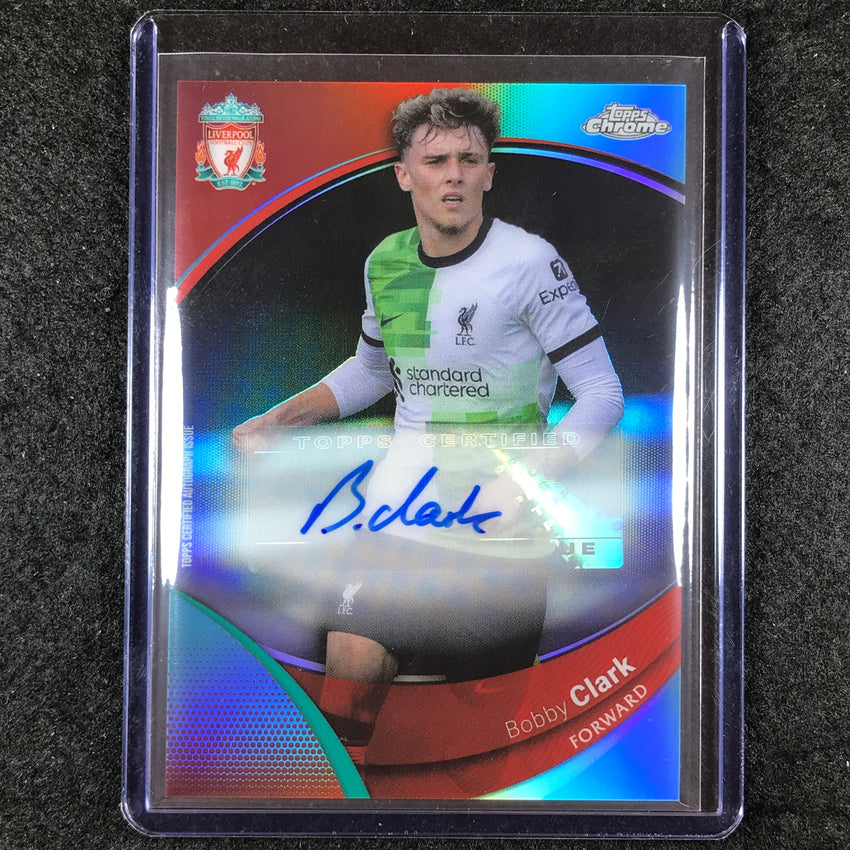 2023-24 Topps Chrome Liverpool BOBBY CLARK Base Auto Aqua 16/99