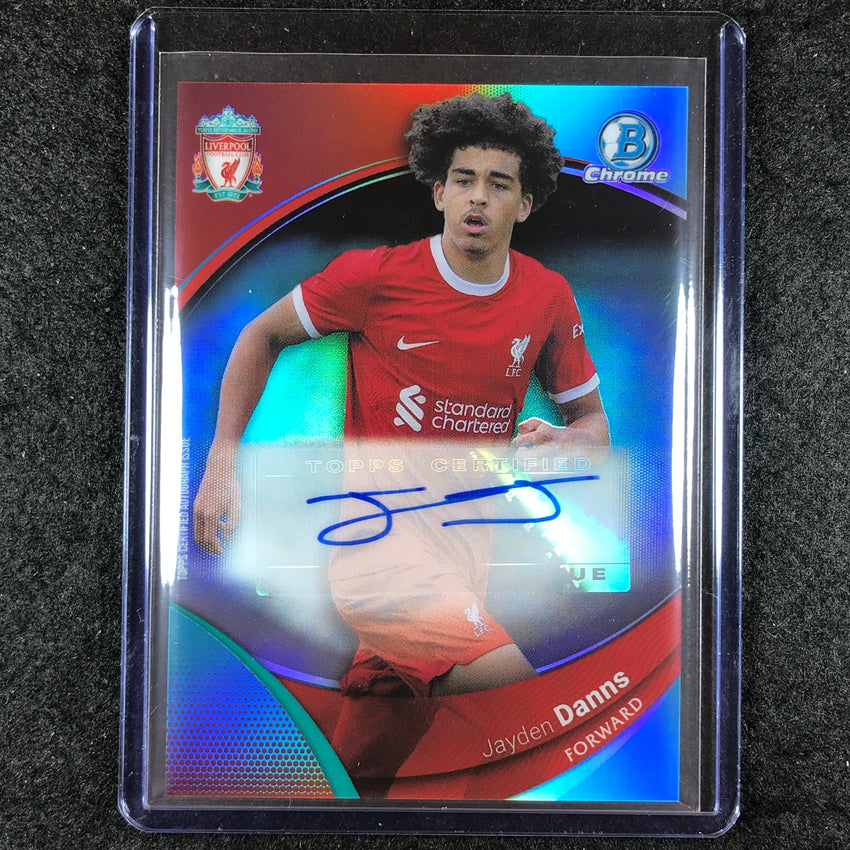 2023-24 Topps Chrome Liverpool JAYDEN DANNS Base Auto Aqua 86/99