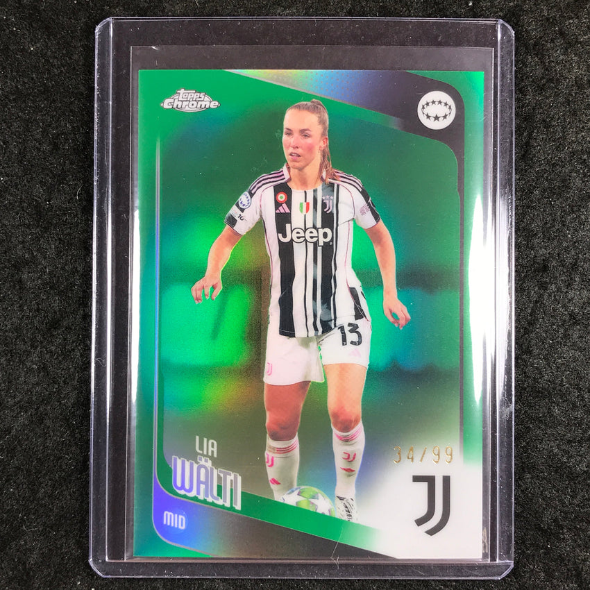 2025-26 Topps Chrome UEFA Women's UCL LIA WALTI Green 34/99 #70