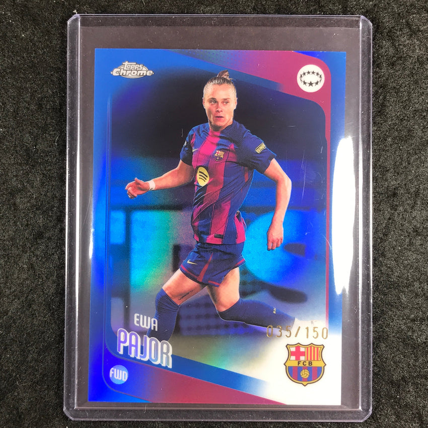 2025-26 Topps Chrome UEFA Women's UCL EWA PAJOR Blue 35/150 #3