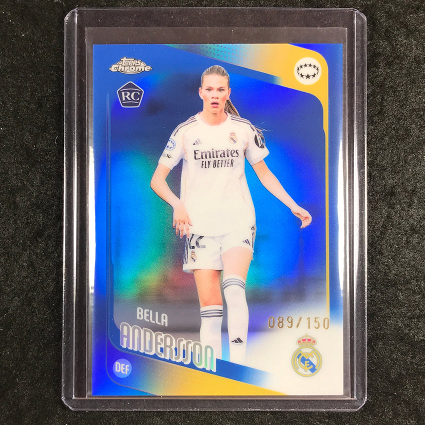 2025-26 Topps Chrome UEFA Women's UCL BELLA ANDERSSON Rookie Blue 89/150 #38
