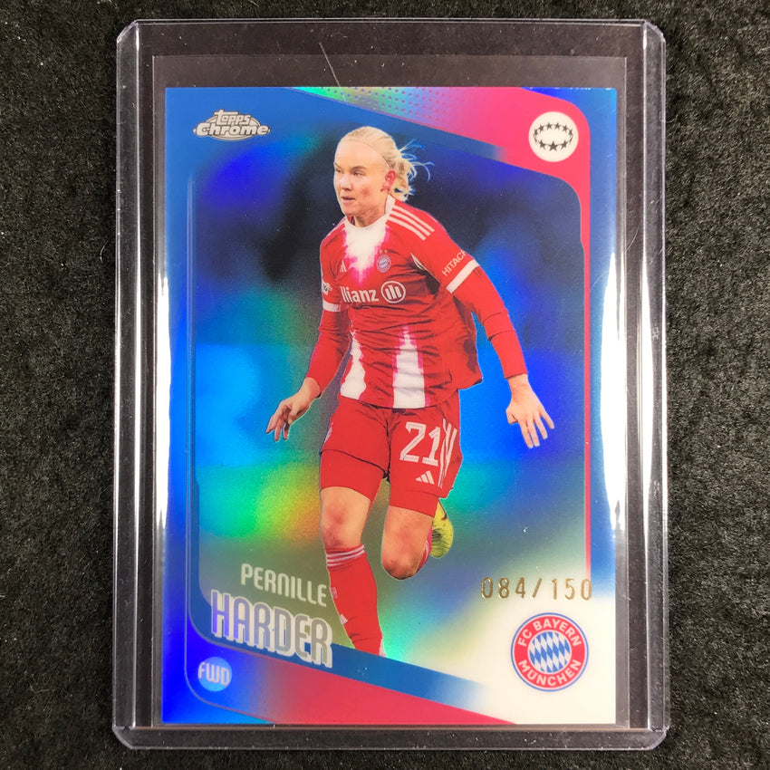 2025-26 Topps Chrome UEFA Women's UCL PERNILLE HARDER Blue 84/150 #45