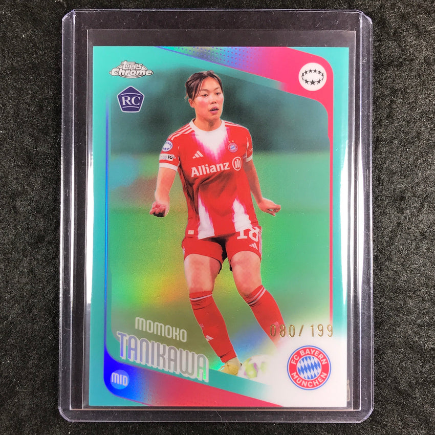 2025-26 Topps Chrome UEFA Women's UCL MOMOKO TANIKAWA Rookie Aqua 80/199 #13