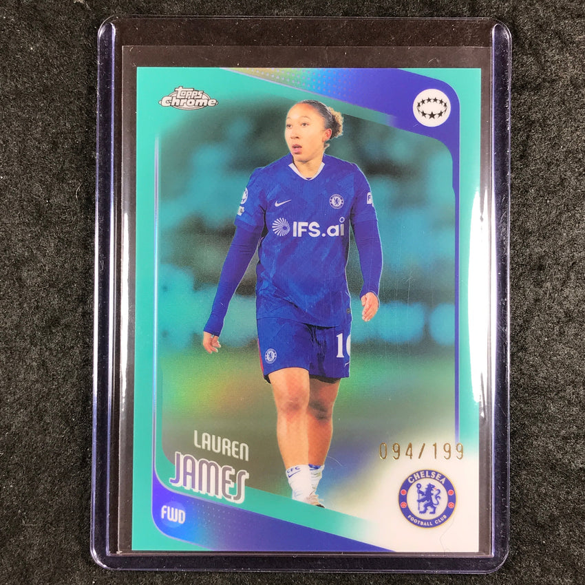 2025-26 Topps Chrome UEFA Women's UCL LAUREN JAMES Aqua 94/199 #33