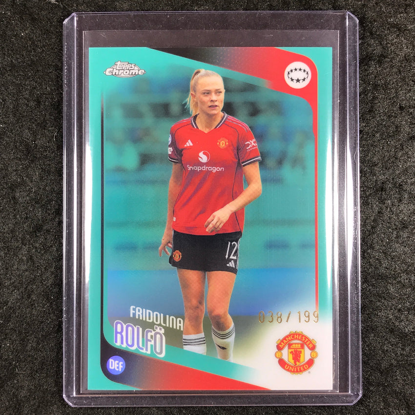 2025-26 Topps Chrome UEFA Women's UCL FRIDOLINA ROLFO Aqua 38/199 #75