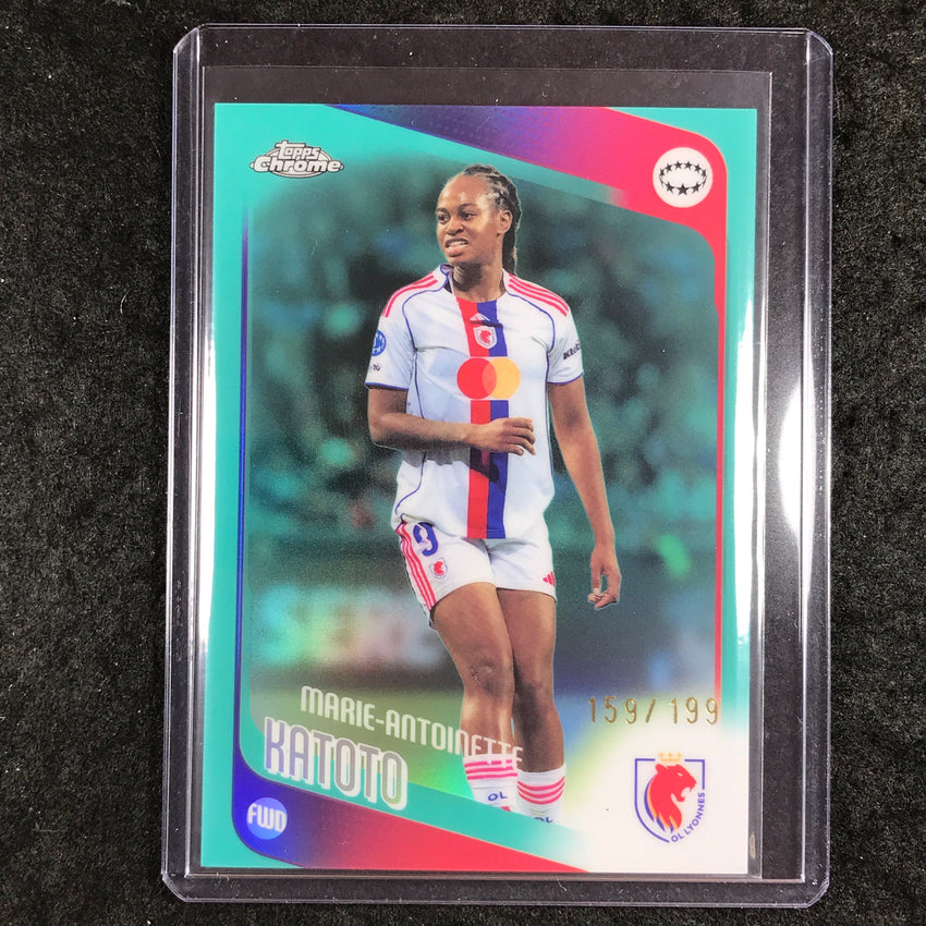 2025-26 Topps Chrome UEFA Women's UCL MARIE-ANTOINETTE KATOTO Aqua 159/199 #98
