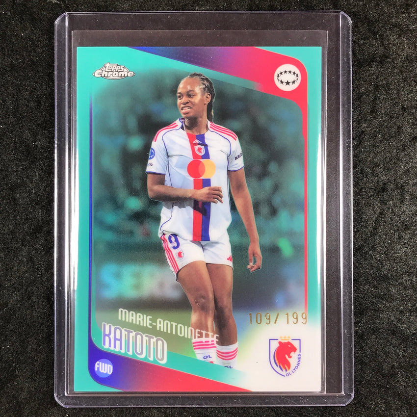 2025-26 Topps Chrome UEFA Women's UCL MARIE-ANTOINETTE KATOTO Aqua 109/199 #98