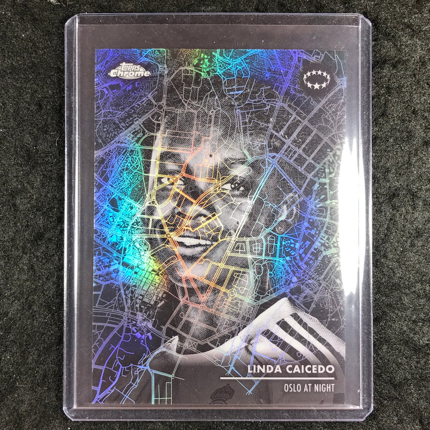 2025-26 Topps Chrome UEFA Women's UCL LINDA CAICEDO Oslo At Night SSP #OAN-10