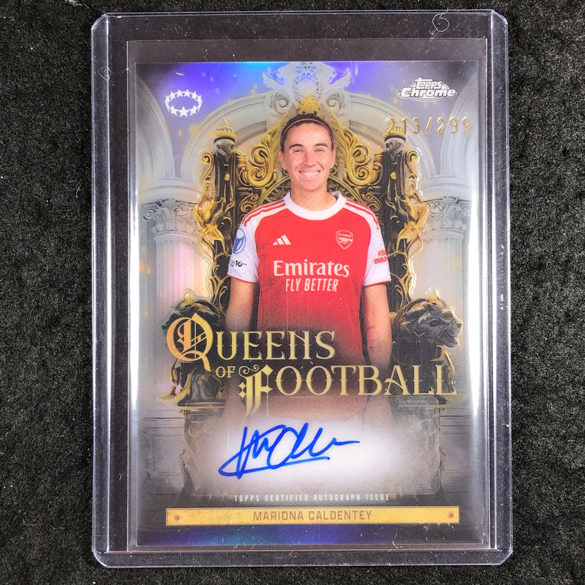2025-26 Topps Chrome UEFA Women's MARIONA CALDENTEY Queens Football Auto 213/299