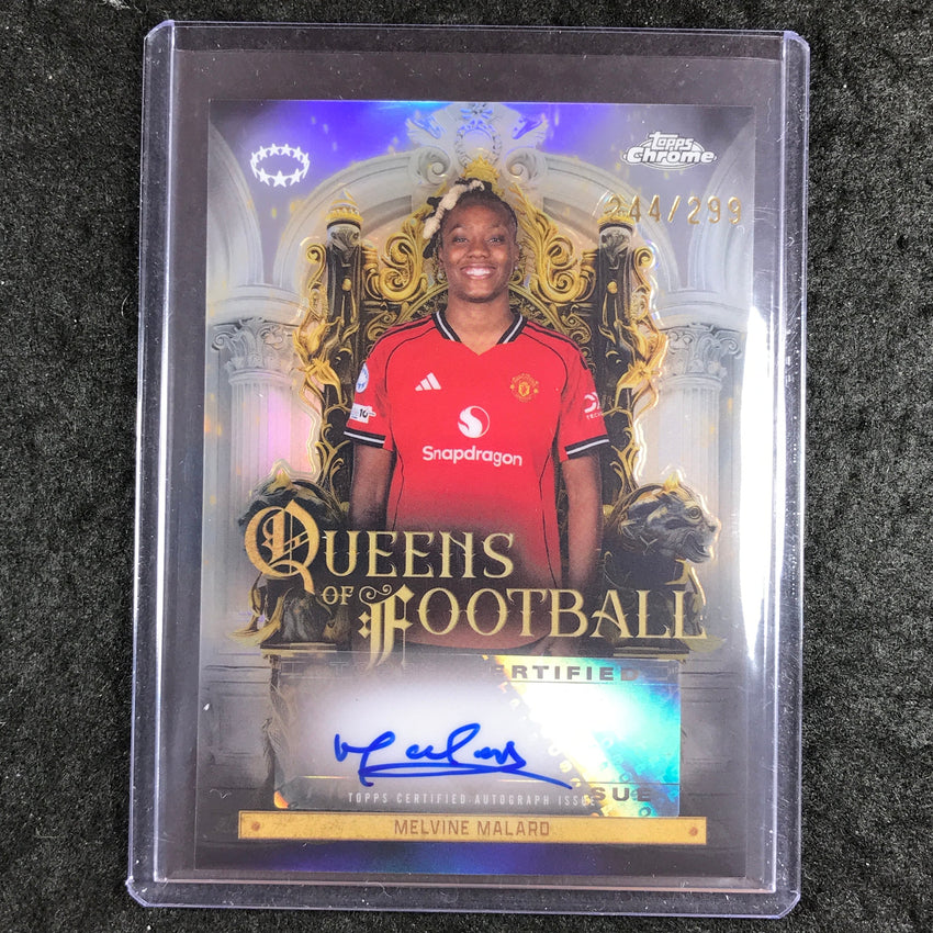 2025-26 Topps Chrome UEFA Women's MELVINE MALARD Queens of Football Auto 244/299
