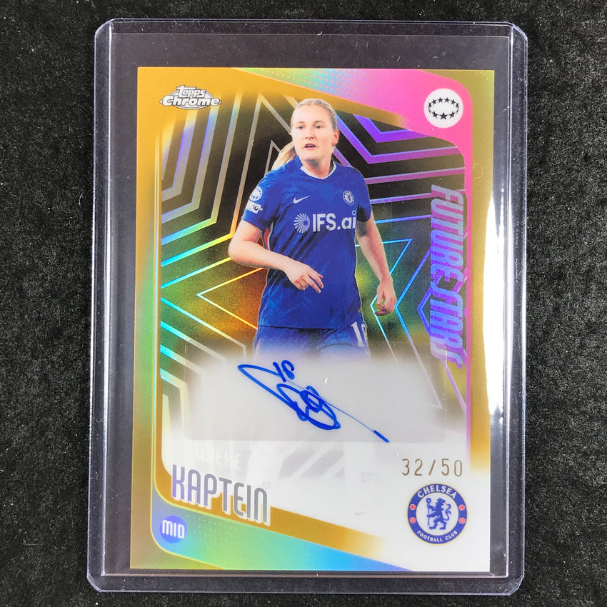 2025-26 Topps Chrome UEFA Women's UCL WIEKE KAPTEIN Future Stars Auto Gold 32/50