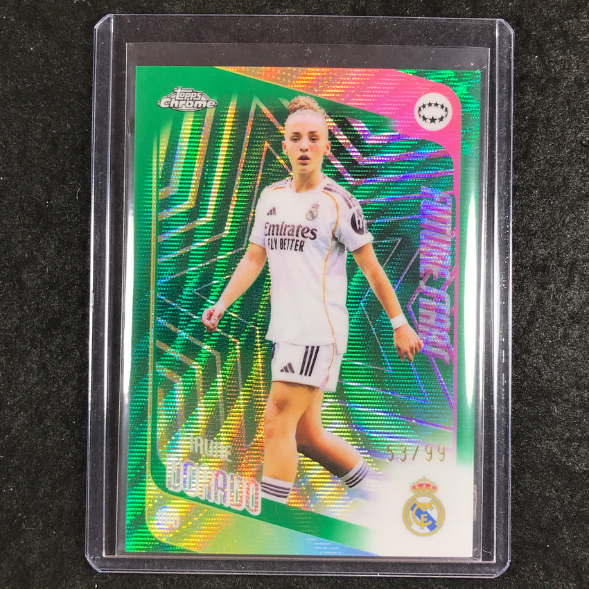 2025-26 Topps Chrome UEFA Women's IRUNE DORADO Future Stars Green Wave 53/99 #89