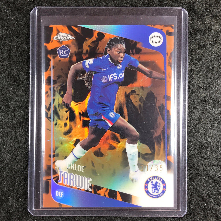 2025-26 Topps Chrome UEFA Women's UCL CHLOE SARWIE Rookie Inferno 31/35 #15