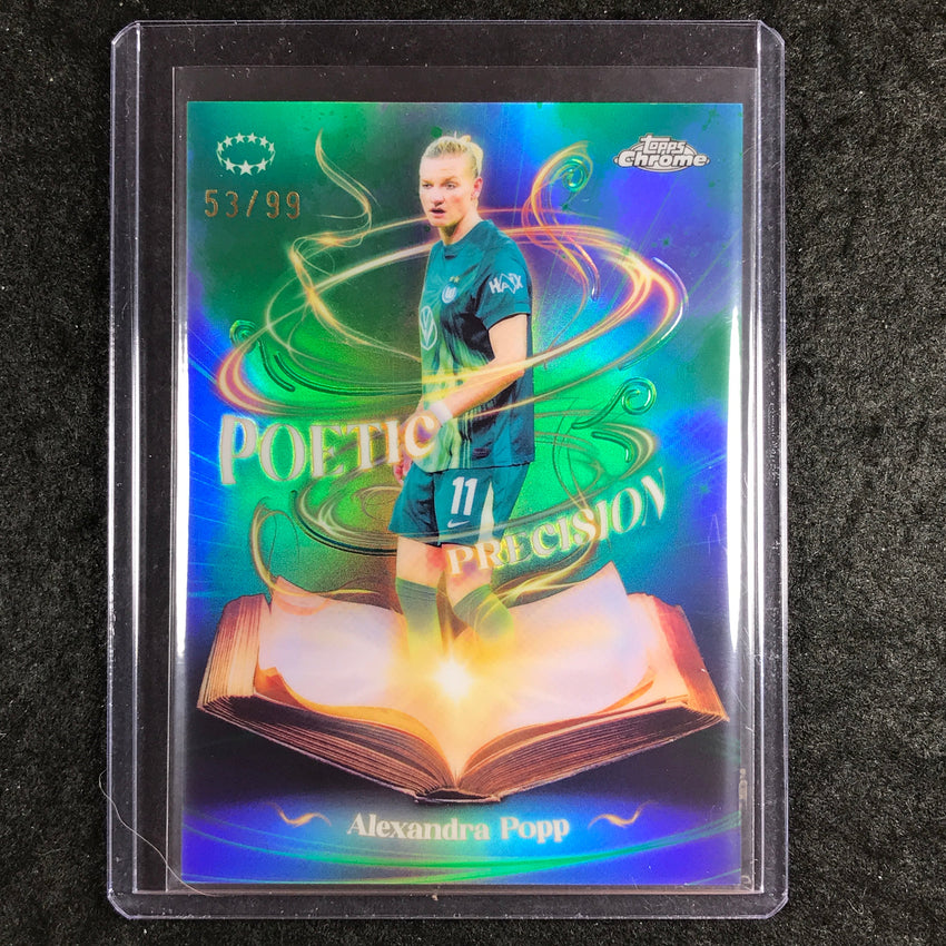 2025-26 Topps Chrome UEFA Women's ALEXANDRA POPP Poetic Precision Green 53/99 #8