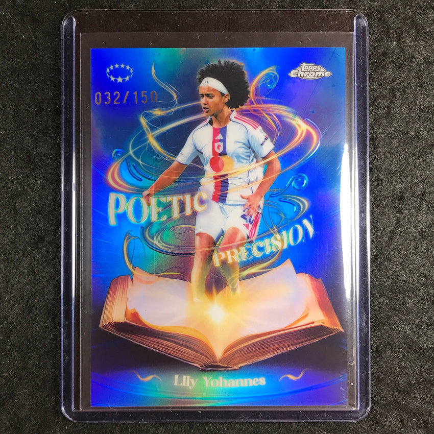 2025-26 Topps Chrome UEFA Women's LILY YOHANNES Poetic Precision Blue 32/150 #2