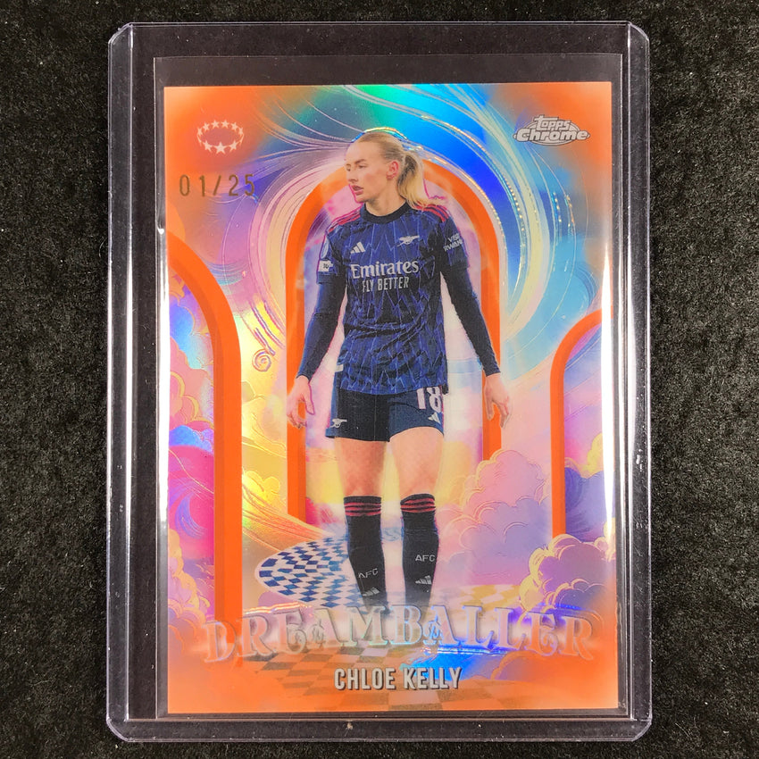 2025-26 Topps Chrome UEFA Women's UCL CHLOE KELLY Dreamballer Orange 1/25 #18