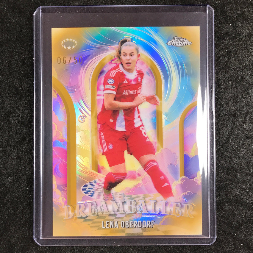 2025-26 Topps Chrome UEFA Women's UCL LENA OBERDORF Dreamballer Gold 6/50 #17