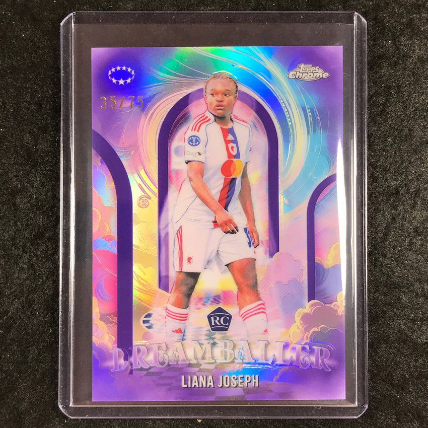 2025-26 Topps Chrome UEFA Women's LIANA JOSEPH Dreamballer Rookie Purple 35/75