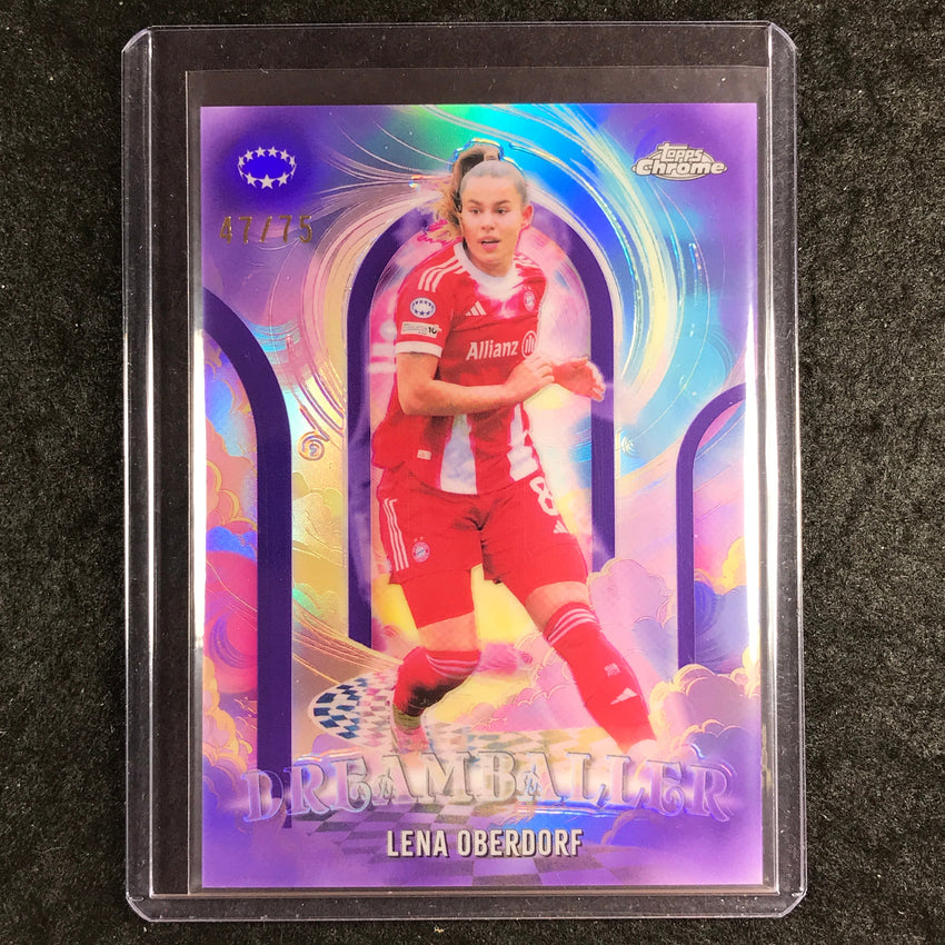 2025-26 Topps Chrome UEFA Women's UCL LENA OBERDORF Dreamballer Purple 47/75 #17