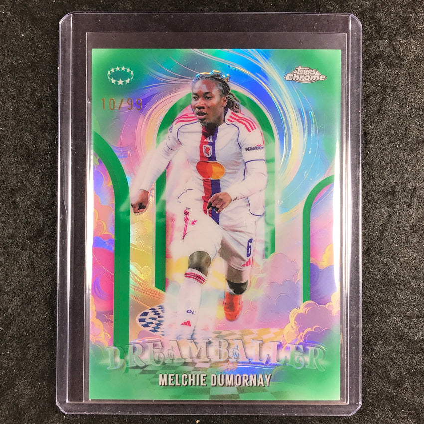 2025-26 Topps Chrome UEFA Women's MELCHIE DUMORNAY Dreamballer Green 10/99 #7