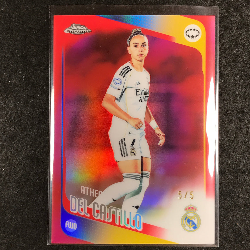 2025-26 Topps Chrome UEFA Women's UCL ATHENEA DEL CASTILLO Red 5/5 #10