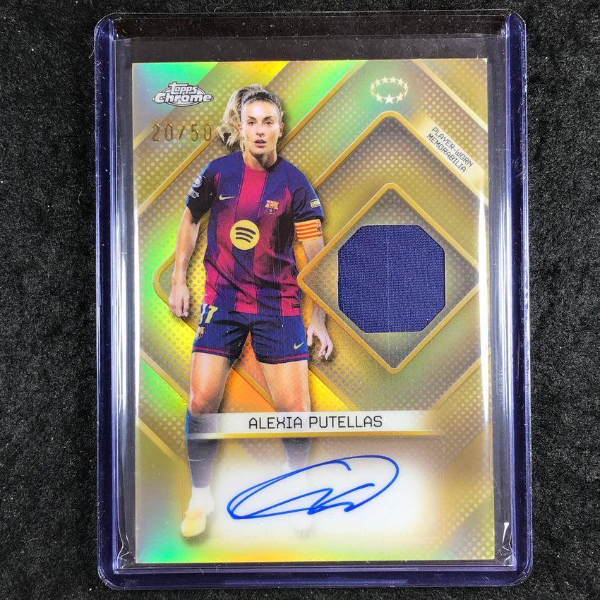 2025-26 Topps Chrome UEFA Women's ALEXIA PUTELLAS Premium Auto Relic Gold 20/50