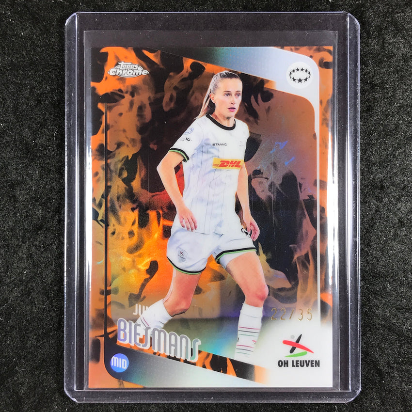 2025-26 Topps Chrome UEFA Women's UCL JULIE BIESMANS Inferno 22/35 #50