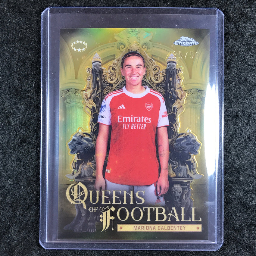 2025-26 Topps Chrome UEFA Women's MARIONA CALDENTEY Queens Football Gold 35/50