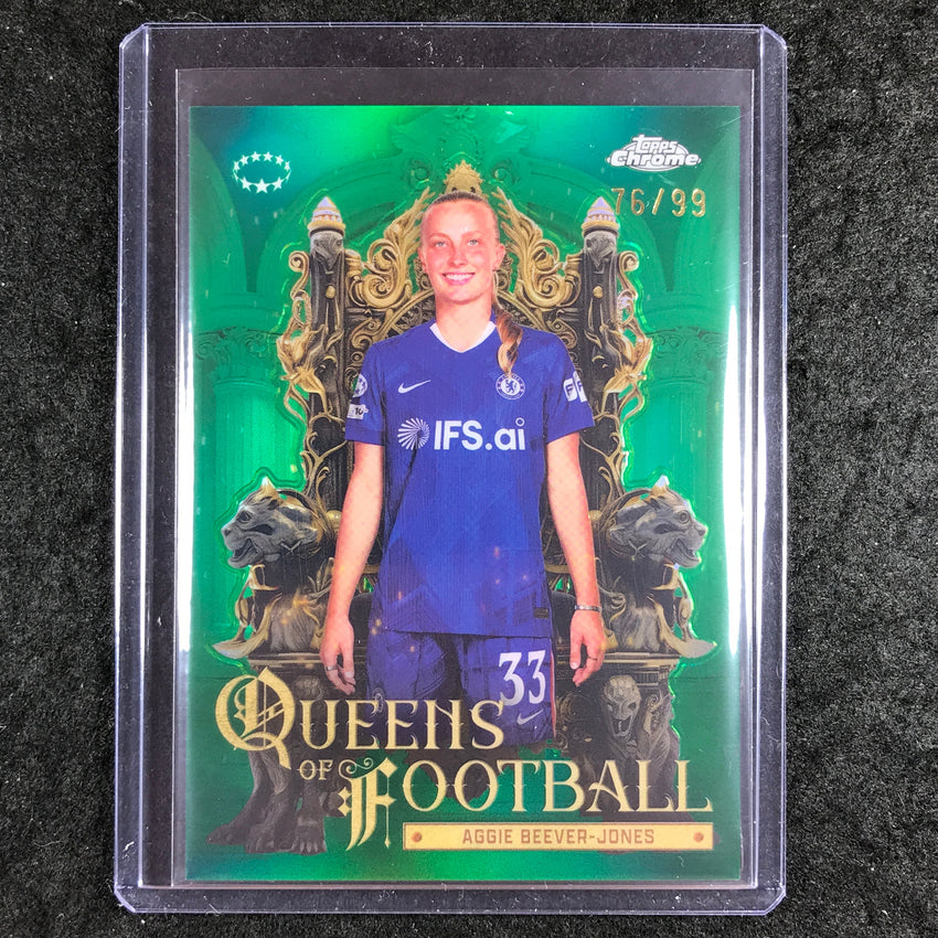 2025-26 Topps Chrome UEFA Women's BEEVER-JONES Queens of Football Green 76/99