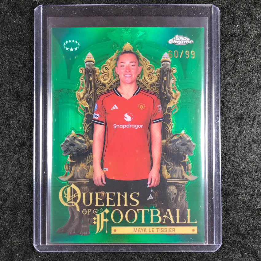 2025-26 Topps Chrome UEFA Women's MAYA LE TISSIER Queens of Football Green 60/99