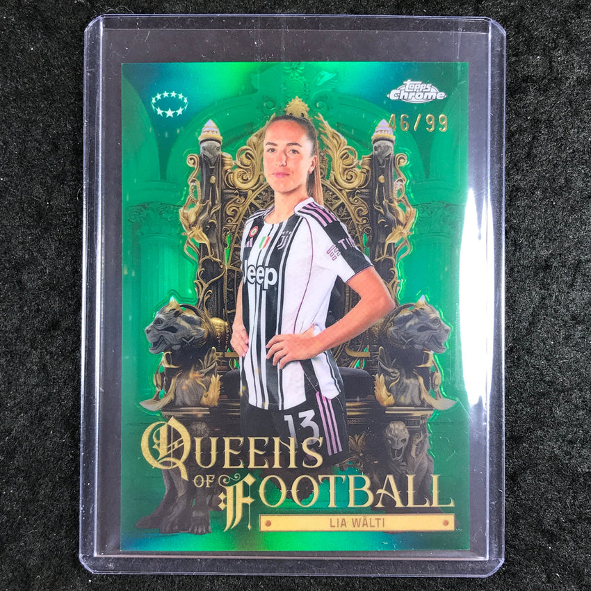 2025-26 Topps Chrome UEFA Women's LIA WALTI Queens of Football Green 46/99 #17