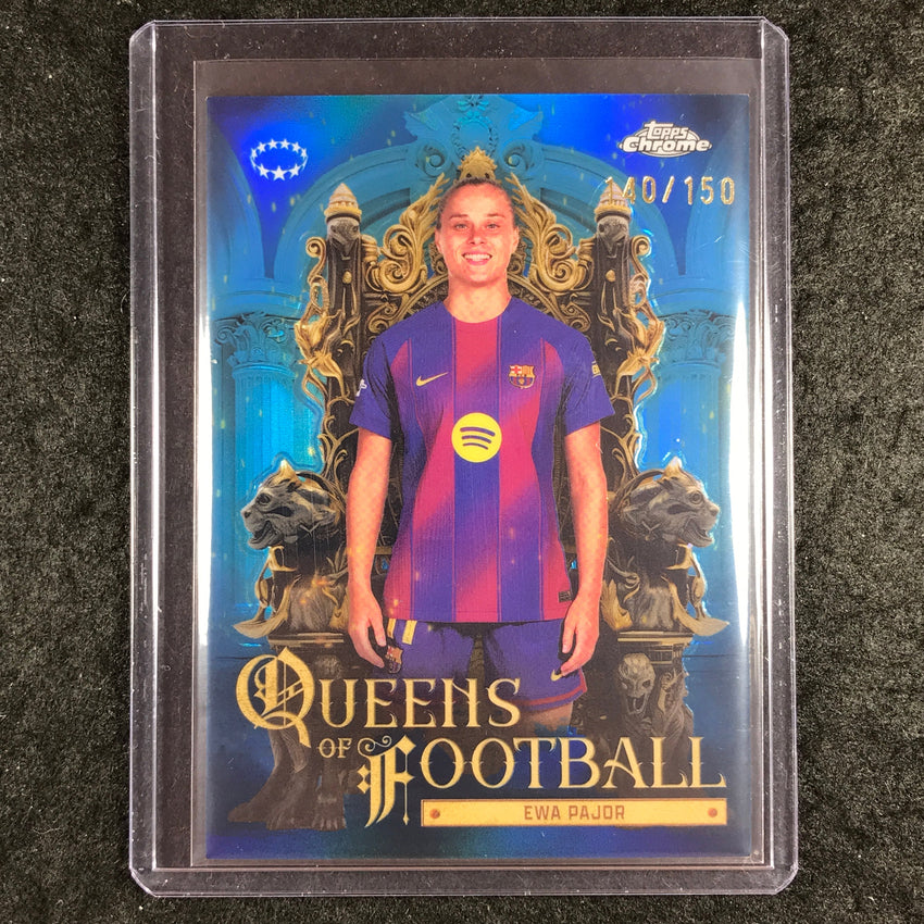 2025-26 Topps Chrome UEFA Women's EWA PAJOR Queens of Football Blue 140/150 #3