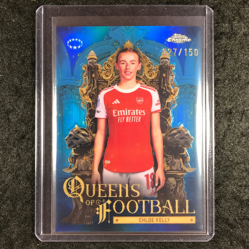 2025-26 Topps Chrome UEFA Women's CHLOE KELLY Queens of Football Blue 27/150 #9