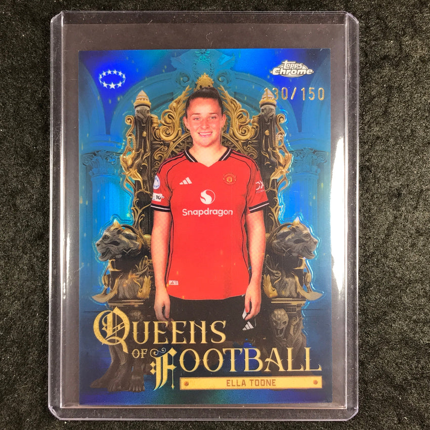 2025-26 Topps Chrome UEFA Women's ELLA TOONE Queens of Football Blue 30/150 #14