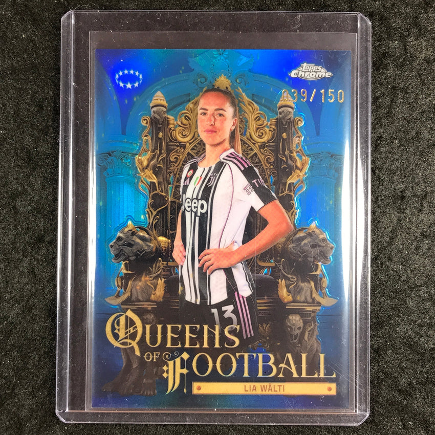 2025-26 Topps Chrome UEFA Women's LIA WALTI Queens of Football Blue 39/150 #17