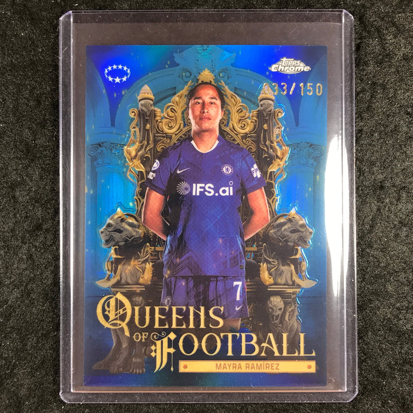 2025-26 Topps Chrome UEFA Women's MAYRA RAMIREZ Queens of Football Blue 33/150