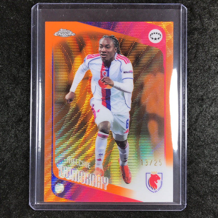 2025-26 Topps Chrome UEFA Women's UCL MELCHIE DUMORNAY Orange Wave 13/25 #41