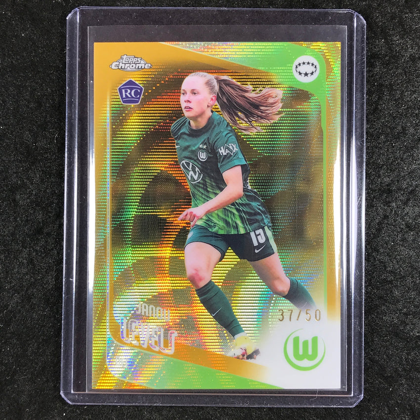 2025-26 Topps Chrome UEFA Women's UCL JANOU LEVELS Rookie Gold Wave 37/50 #27