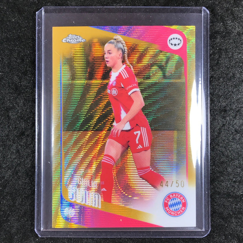 2025-26 Topps Chrome UEFA Women's UCL GIULIA GWINN Gold Wave 44/50 #51