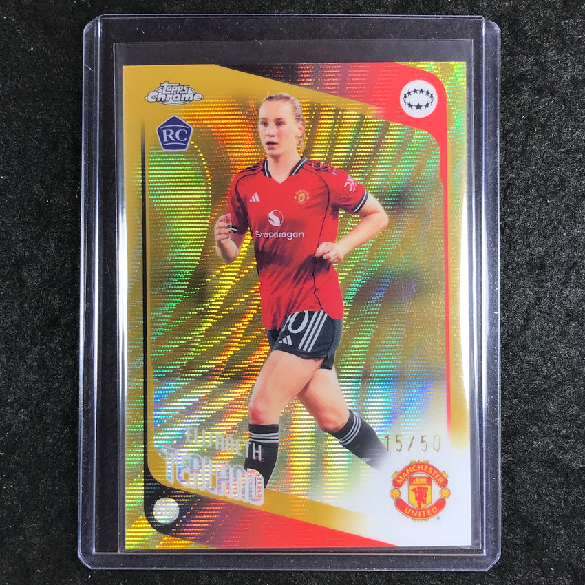 2025-26 Topps Chrome UEFA Women's ELISABETH TERLAND Rookie Gold Wave 15/50 #71