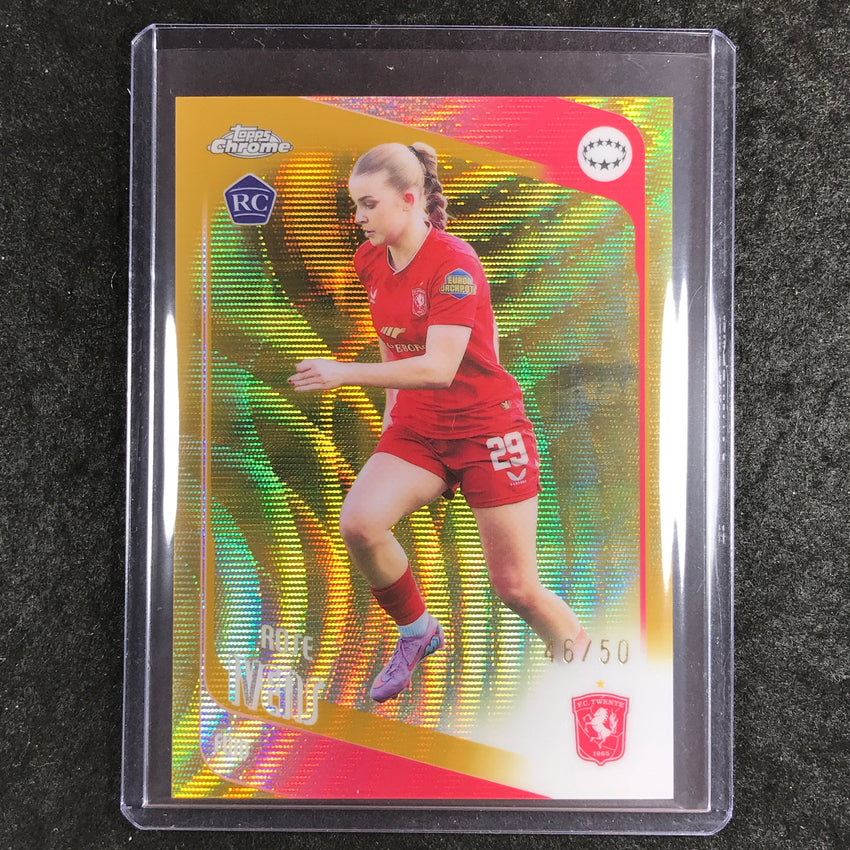 2025-26 Topps Chrome UEFA Women's UCL ROSE IVENS Rookie Gold Wave 46/50 #73