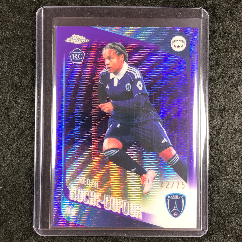 2025-26 Topps Chrome UEFA Women's KENZA ROCHE-DUFOUR Rookie Purple Wave 42/75