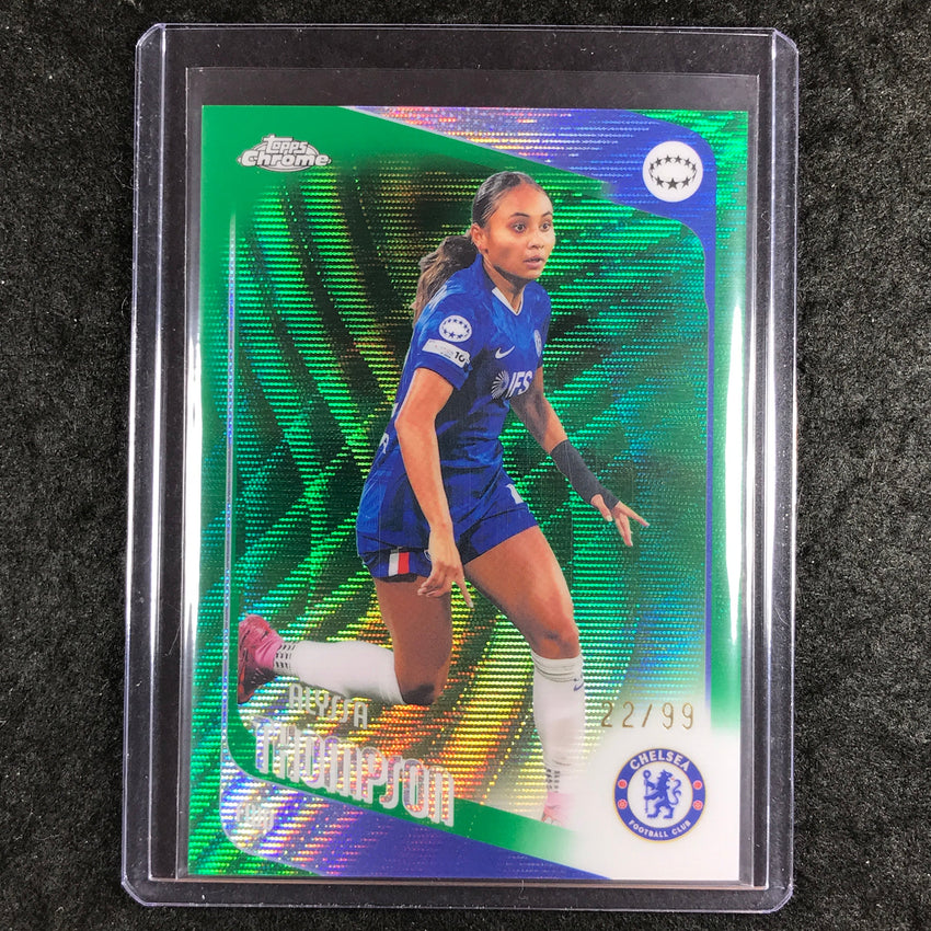 2025-26 Topps Chrome UEFA Women's UCL ALYSSA THOMPSON Green Wave 22/99 #18
