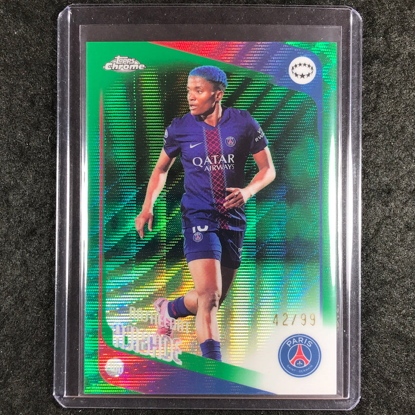 2025-26 Topps Chrome UEFA Women's UCL RASHEEDAT AJIBADE Green Wave 42/99 #49