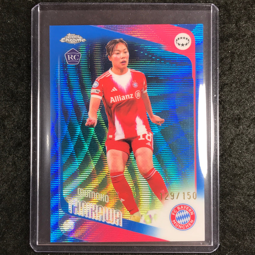 2025-26 Topps Chrome UEFA Women's MOMOKO TANIKAWA Rookie Blue Wave 129/150 #13