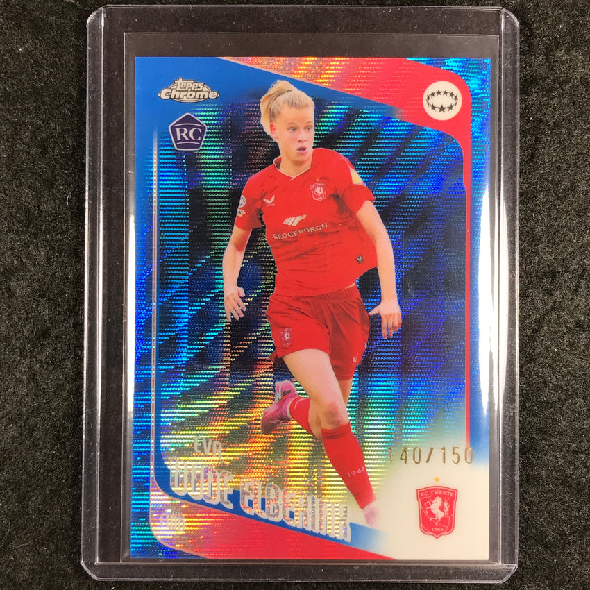 2025-26 Topps Chrome UEFA Women's EVA OUDE ELBERINK Rookie Blue Wave 140/150 #56