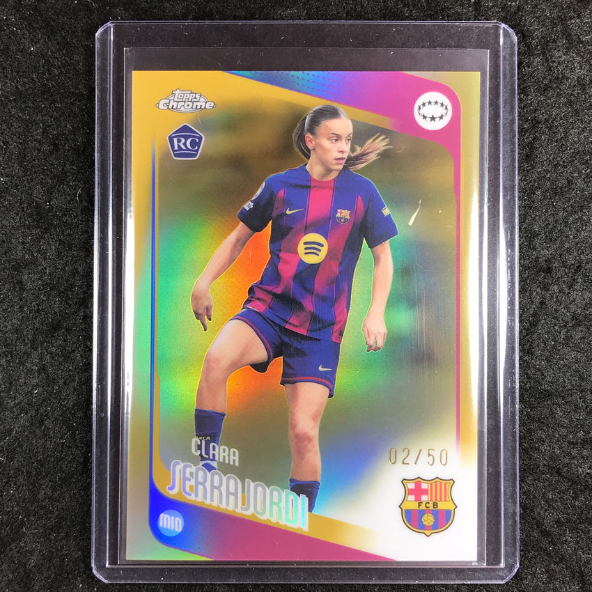 2025-26 Topps Chrome UEFA Women's UCL CLARA SERRAJORDI Rookie Gold 2/50 #31